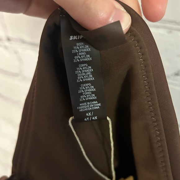 NWT SKIMS Sculpting Swim Strapless One Piece Cocoa Size 4X - Picture 6 of 7